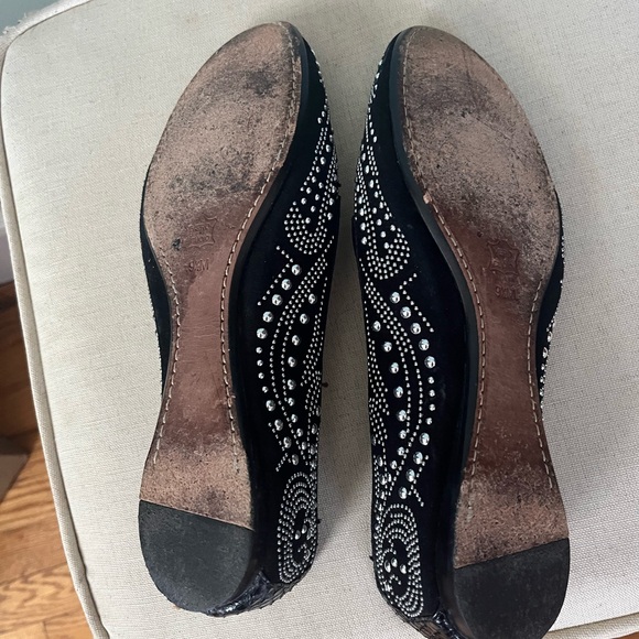 Donald J. Pliner Black Crystal Embellished Loafers - Picture 5 of 5